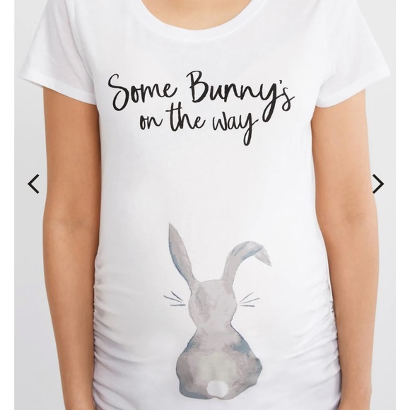 Motherhood Maternity
SOME BUNNY'S ON THE WAY MATERNITY GRAPHIC TEE - Picture 3 of 6